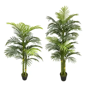 Hot Sell Large Outdoor Decorative Artificial Ornamental Bonsai Palm Trees Plant In Pot