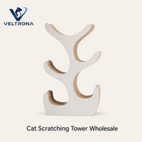 Tour griffoir pour chat en carton ondulé, multi-niveaux, en forme d'arbre, avec perchoir, pour l'intérieur, vente en gros