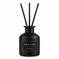 Diffuseur de parfum à bâtonnets LF 250ML au jasmin, flacon noir, huile essentielle pour toilettes, masque, odeurs domestiques, logo personnalisé, marque privée
