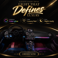 Lampe d'ambiance LED ZYCELA pour Audi A3 8V 8Y S3 RS3 2013-2019 avec bande lumineuse pour grille d'aération du tableau de bord, 30 couleurs, 9-16V