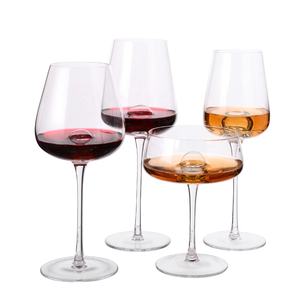 Copas de Vino Tinto Blancas de Cristal sin Plomo Hechas a Mano de Lujo para Fiestas con Logotipo Personalizado Samyo, Aptas para Lavavajillas - Product Image 2