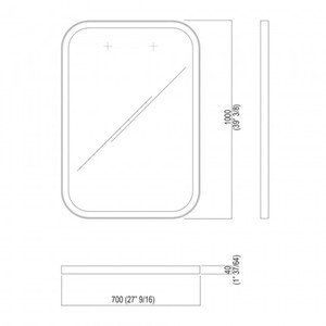 Agape moderna memoria rettangolare LED specchio personalizzabile in legno decorazione cosmetica Desktop con interruttore Touch per il compleanno - Product Image 2