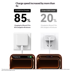 อะแดปเตอร์ชาร์จเร็ว PD 40W GaN รองรับการชาร์จเร็ว ใช้งานร่วมกับ iPhone 17/16/15/14 ได้ ขนาดกะทัดรัด เหมาะสำหรับใช้ในชีวิตประจำวัน - Product Image 2