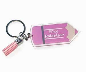 Fabrication en gros Fashion Class of <span class=keywords><strong>2022</strong></span> <span class=keywords><strong>2023</strong></span> Porte-clés en plastique personnalisé crayon personnalisé Porte-clés personnalisé Cadeaux pour les enseignants - Product Image 2