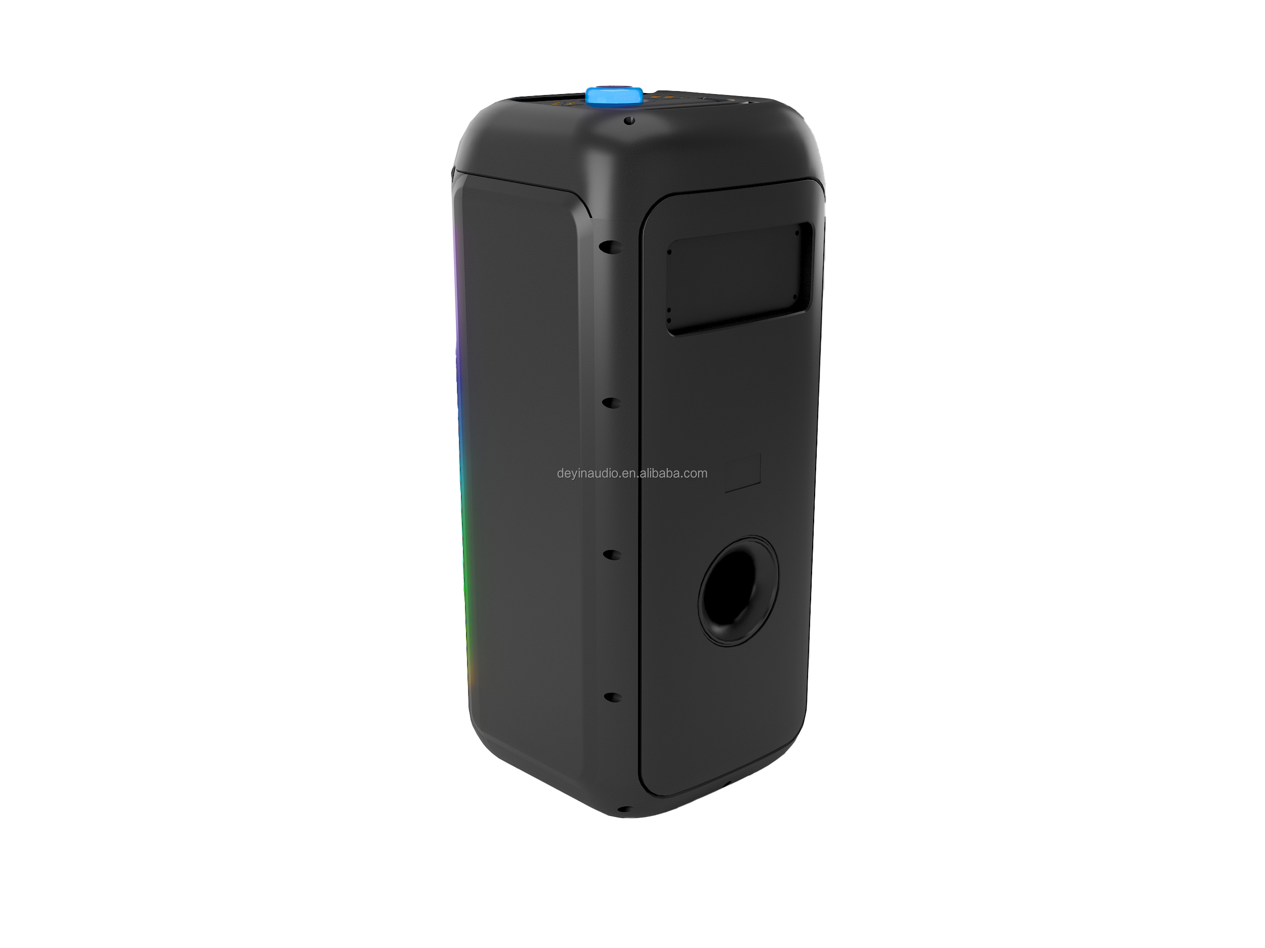 Portable 80W Wireless Speaker Box with Microphone, RGB Light, and
