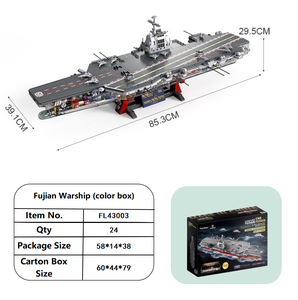 Bloques de Construcción de Barcos de Guerra Feelo FL43003, Modelo de <span class=keywords><strong>Portaaviones</strong></span> Militar a Gran Escala, Ladrillos para Niños, Jóvenes y Adultos - Product Image 6