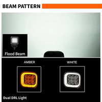 Phare auxiliaire LED tout-terrain de 4 pouces, faisceau large, DRL ambre, homologué Emark, breveté IP68, pour 4x4, camion, VTT, UTV