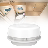 Capuchon d'aération de toit pour RV 155mm résistant à l'oxydation et à l'échange d'air Capuchon d'aération pour champignon rond avec écran en maille pour camping-car, yacht