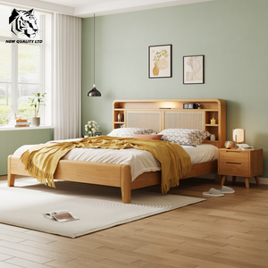 Cama de almacenamiento de madera de tamaño completo, nueva moda, muebles de dormitorio, con logotipo personalizado, precio más bajo, gran stock, envío inmediato, suministro de China - Product Image 2