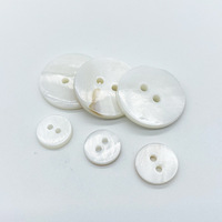 Botones Maruma Japoneses Importados Spotly, Botones Redondos de Concha Natural de Río de 2 Agujeros para Suéteres de Mujer