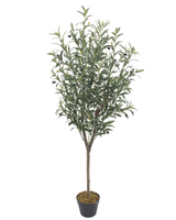 Arbre d'olivier artificiel réaliste de 1,80 m de haut avec fruits, pot et panier, plante d'olivier artificielle pour décoration intérieure, salon, OEM