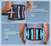 YOUJIE Nouvelle conception Ceinture de soutien lombaire respirante en Spandex et Nylon à double sangle pour décompression des disques lombaires, pour hommes et femmes, soulagement de la douleur