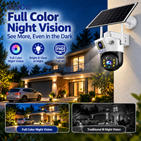 V380 Pro 6MP 4G WIFI Güneş Enerjili Kamera Çift Yönlü Ses PIR Hareket Algılama Gece Görüşü IP66 Su Geçirmez Dış Mekan Ev Güneş Enerjili Kamera