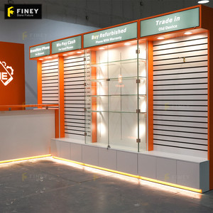 Tùy Chỉnh Thiết Bị Điện Tử Trường Hợp Điện Thoại Cửa Hàng Đồ Nội Thất Điện Thoại Di Động Sửa Chữa Cửa Hàng Hiển Thị Tủ Có Thể Khóa Kính <span class=keywords><strong>Showcase</strong></span> Cho Điện Thoại Di Động Cửa Hàng - Product Image 1