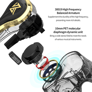 Écouteurs sans fil <span class=keywords><strong>KZ</strong></span> SK10 PRO 1DD+1BA Technologie hybride Bluetooth 5.2 HIFI Réduction de bruit TWS - Product Image 5