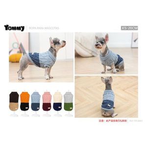 Suéter para mascotas Yommy XL 40 cm, abrigo de punto con bloques de color para perros pequeños - Product Image 4