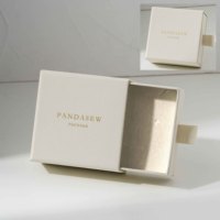 PandaSew Boîte Tiroir d'Emballage Cadeau de Bijoux de Luxe avec Logo Personnalisé pour Colliers et Bagues