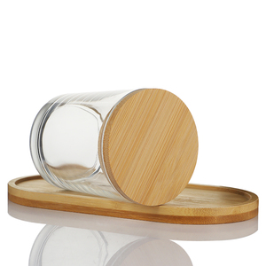 Hộp đựng nến thủy tinh trong suốt giao hàng nhanh 200ml có nắp gỗ tre mạ điện, trang trí Giáng sinh, Phục sinh, nhà cửa - Product Image 3