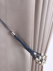 Correa de lazo para cortina de perlas de cristal, ganchos para cortinas, decoración de pavo real - Product Image 2