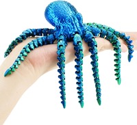 Figurine de pieuvre articulée imprimée en 3D, créature marine flexible et oscillante, jouet anti-stress pour bureau, figurine animale de collection, cadeau