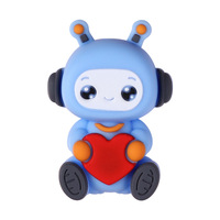 Venta al por mayor Duolang Slib-0155 Abalorios de silicona gruesos con diseño de robot de dibujos animados para bricolaje, accesorios coloridos para la fabricación de joyas infantiles
