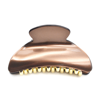 XinMei – pinces à cheveux élégantes, grande pince à cheveux pour femmes, cheveux épais, lustre métallique, pince à cheveux en acétate, grande pince à cheveux simple et solide