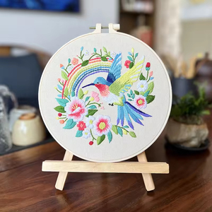 Kit de Bordado de Punto de Cruz con Diseño de Pájaro Realista, Set Completo para Manualidades, Tela de Algodón Redonda, Decoración del Hogar, Regalo - Product Image 2
