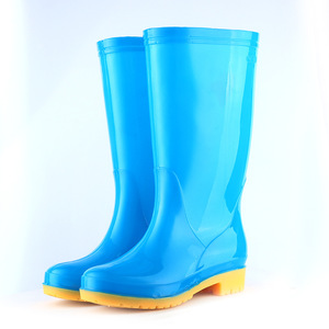 Thời Trang Mới Thoải Mái Màu Xanh Tây Tạng Dài Ống Nữ Bán Buôn Mưa Boot Không Thấm Nước - Product Image 6