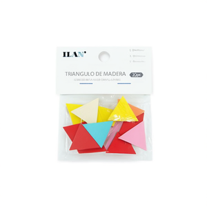 Ilan Triangle en bois 3,0 cm 20 pièces Multicolore Jouet artisanal - Product Image 1