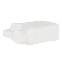 Récipient HDPE noir direct d'usine 150-200ml avec capuchon à double verrouillage, pot de col de 47mm bouteille de supplément