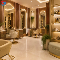 Station de coiffure de style moderne et écologique de la marque YABO, avec éclairage LED, mobilier de salon de beauté