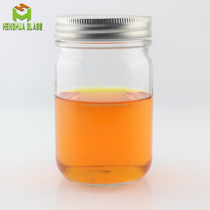 Nhà Sản Xuất 10Oz 300Ml Vòng Thủy Tinh <span class=keywords><strong>Mason</strong></span> Jar Uống Mứt Mật Ong Kẹo Thực Phẩm Lưu Trữ Lọ Thủy Tinh Container Với 70Mm Kim Loại Có Nắp Đậy - Product Image 1