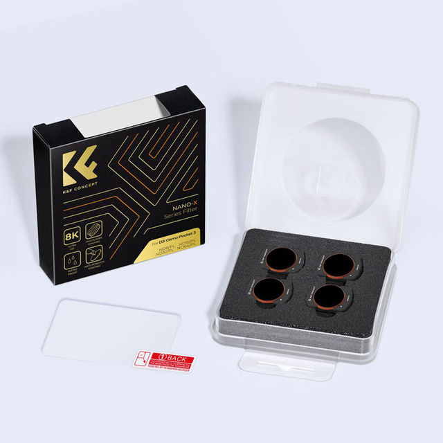 K&F Concept Magnetic ND Polarized Filters Set for DJI Osmo Pocket 3 Creator Combo Accessories   (ND8/PL,ND16/PL,ND32/PL,ND64/PL)