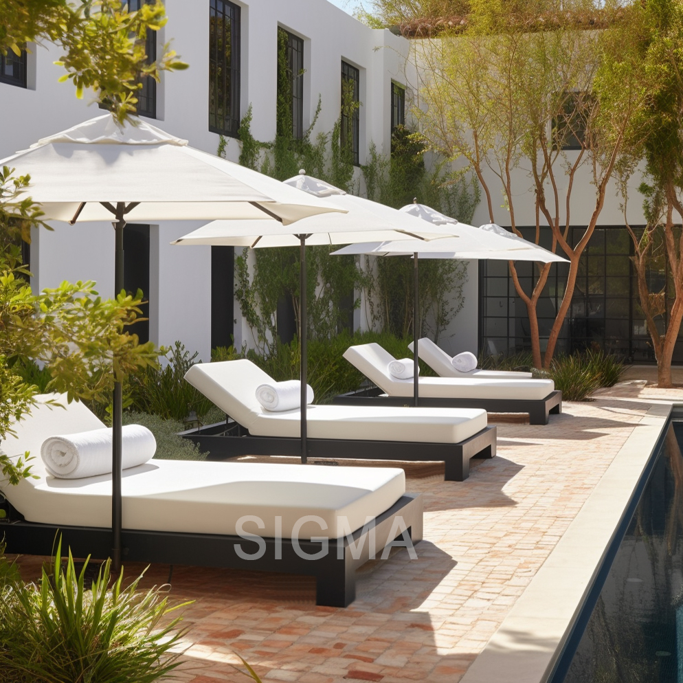 Wholesale Custom Leisure Aluminum beach lounger With Wheels