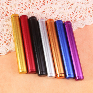 Wholesale 110mm Aluminum Alloy Metal Cigarette Storage Tubes with Silicone Ring Metal Tubes Smoking Accessories Storage Tube - Product Image 2