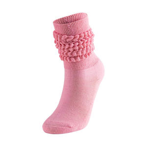 <span class=keywords><strong>Chaussettes</strong></span> Froncées Plissées de Couleur Unie Style Bubble pour Femme, Tendance pour le Commerce Extérieur Europe-Amérique - Product Image 3