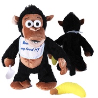 Peluches singes personnalisées en gros, jouet éducatif, animal mignon chantant, dansant, jouet en peluche