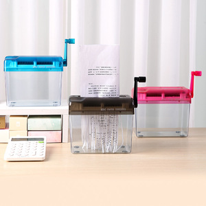 Mini déchiqueteuse de papier manuelle à manivelle, coupe-documents A4 en bandelettes, capacité 1L, pour bureau et usage domestique - Product Image 1