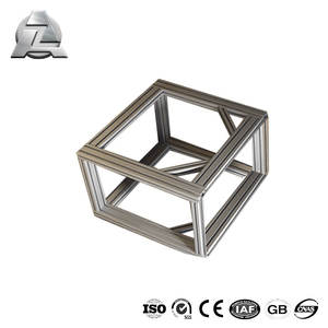 Easy Assembly Silver Anodized Light Weight t Slot Precut <strong>Industrial</strong> <strong>Aluminum</strong> <strong>Profile</strong> - Product Image 2