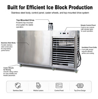 Machine à glaçons commerciale de 500 kg avec système de refroidissement par eau |   Machine à glaçons automatique en acier inoxydable