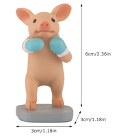 Statuette de cochon miniature en résine, décoration d'intérieur, décoration de bureau [Pig Sports], artisanat en résine