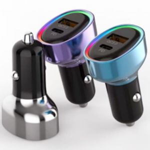 High Quality Led Car Charger Rgb Quick Charge PD Charger A+<b>C</b> Power <b>Adapter</b> USB-<b>C</b> Car Charger for Mobile Phone - Product Image 5