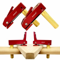 Penjepit Tekan Meja Kerja Kayu dari Paduan Aluminium 19/20mm, Pelat Penekan Meja, Alat Pertukangan Kayu, Penjepit Manual, Alat DIY