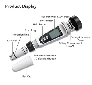 Detector de Cloro y Monitor de Temperatura Digital 2 en 1 Directo de Fábrica, Probador de Calidad del Agua de Alta Precisión para Piscinas, Spas y Hogares, OEM - Product Image 4