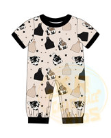 Piyama anak laki-laki 100% bambu pola kustom pakaian malam anak perempuan lengan panjang Set piyama pakaian uniseks Pjs