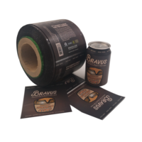 Manchon thermorétractable en PET/PVC imprimé personnalisé, rouleaux d'étiquettes thermorétractables imprimables pour bouteilles en verre, emballage numérique