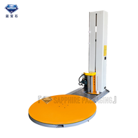 Machine d'emballage automatique électrique pour palettes, pour l'emballage sous film étirable de cartons et de marchandises, avec tension de film réglable, haute efficacité