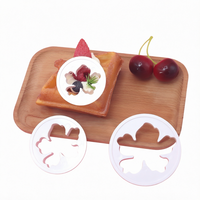Ensemble de 3 emporte-pièces en forme de fleur d'hibiscus, moules en plastique pour fondant en forme de fleur d'Hawaï pour la décoration de gâteaux DIY