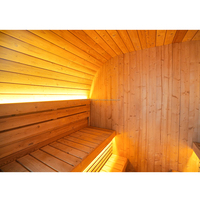 Sauna de Vapor Eléctrica Aislada de Alta Eficiencia para 6 Personas, Ecológica, de Madera Sólida, Moderna, para Exteriores, para Aliviar el Estrés y las Dolores Musculares