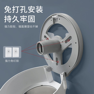 Toilet <b>Paper</b> Box Circular Wall Mounted Waterproof For Hotels Bathrooms - Product Image 3
